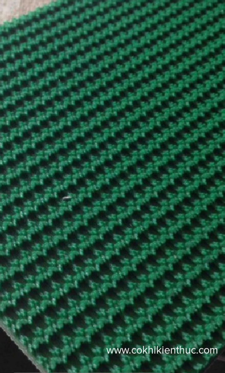 bề mặt dây băng tải PVC xanh